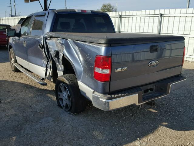 1FTRW12W05KC88563 - 2005 FORD F150 SUPER BLUE photo 3