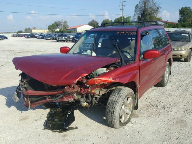 JF1SF65682H713682 - 2002 SUBARU FORESTER S წითელი ფოტო 2