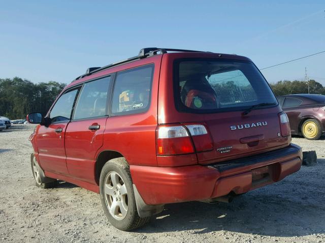 JF1SF65682H713682 - 2002 SUBARU FORESTER S წითელი ფოტო 3