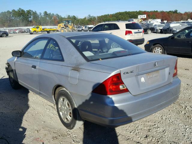 1HGEM22541L056457 - 2001 HONDA CIVIC LX SILVER photo 3