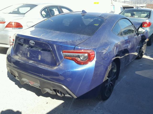 JF1ZNAA10H8709519 - 2017 TOYOTA 86 BASE BLUE photo 4