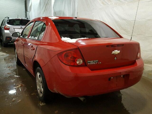 1G1AK58F487234920 - 2008 CHEVROLET COBALT LS RED photo 3