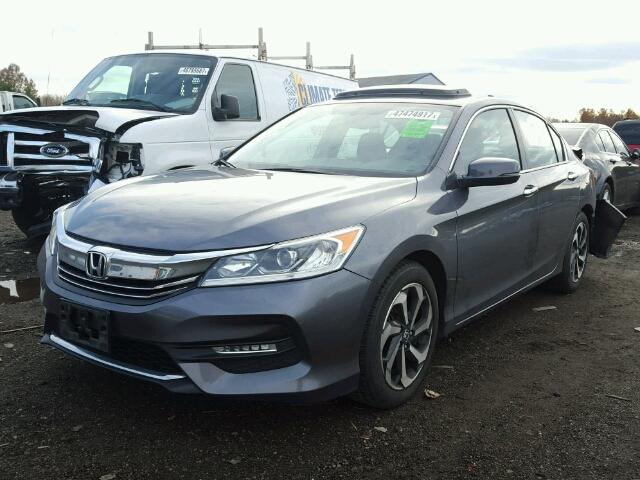 1HGCR2F80GA038717 - 2016 HONDA ACCORD EXL GRAY photo 2