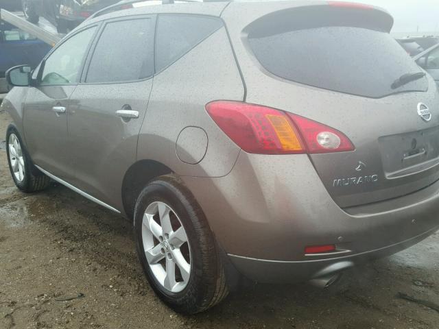 JN8AZ18W99W104025 - 2009 NISSAN MURANO S TAN photo 3