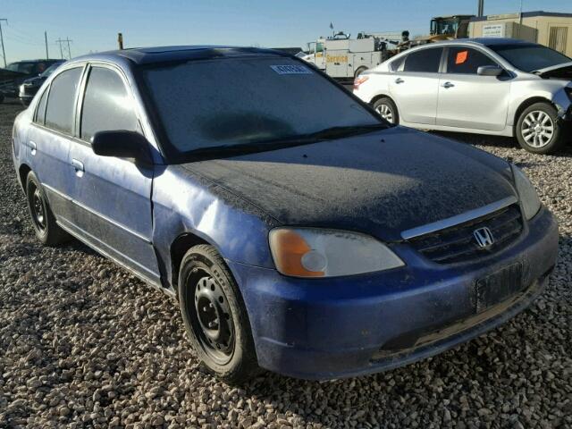 1HGES257X1L024583 - 2001 HONDA CIVIC EX BLUE photo 1