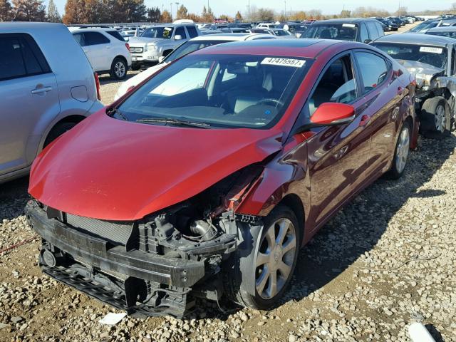 KMHDH4AE3BU146363 - 2011 HYUNDAI ELANTRA GL BURGUNDY photo 2