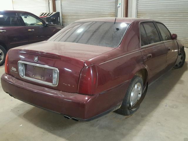 1G6KD54Y9YU299280 - 2000 CADILLAC DEVILLE MAROON photo 4