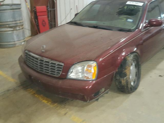 1G6KD54Y9YU299280 - 2000 CADILLAC DEVILLE MAROON photo 9