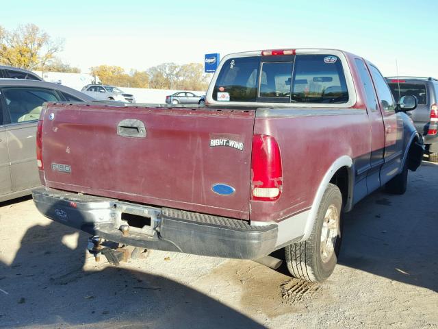 2FTDX1768VCA73582 - 1997 FORD F150 BURGUNDY photo 4