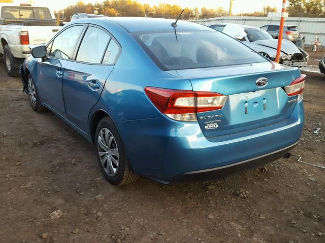 4S3GKAA69J3601702 - 2018 SUBARU IMPREZA BLUE photo 3