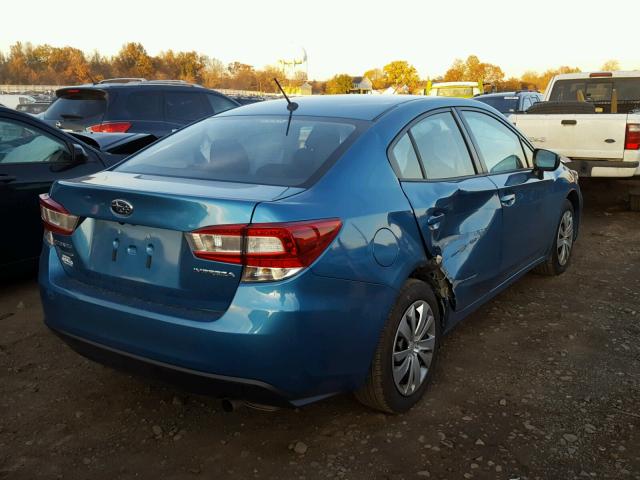 4S3GKAA69J3601702 - 2018 SUBARU IMPREZA BLUE photo 4