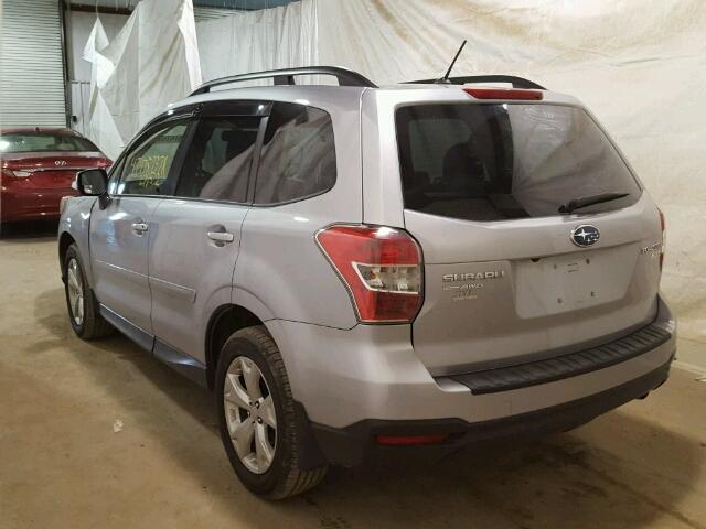 JF2SJAEC3EH442277 - 2014 SUBARU FORESTER 2 SILVER photo 3