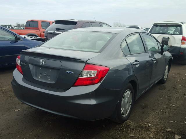 2HGFB2F62CH320787 - 2012 HONDA CIVIC HF GRAY photo 4