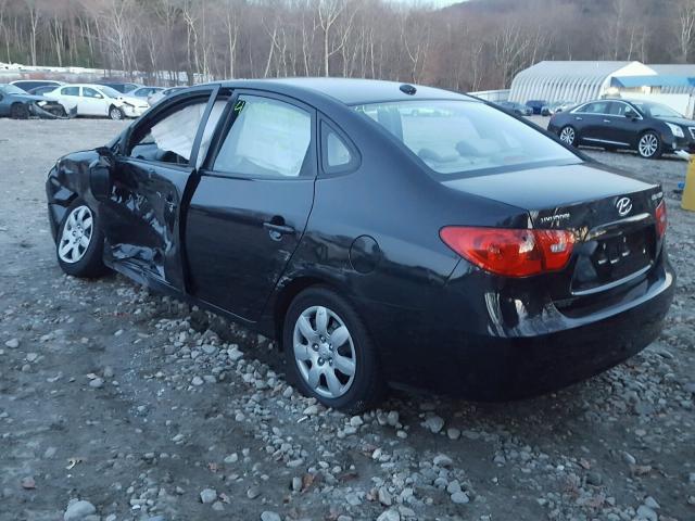 KMHDU46DX8U579117 - 2008 HYUNDAI ELANTRA GL BLACK photo 3