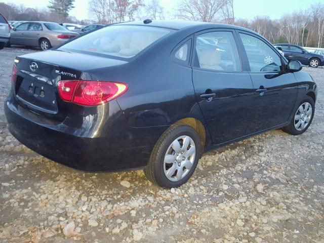 KMHDU46DX8U579117 - 2008 HYUNDAI ELANTRA GL BLACK photo 4