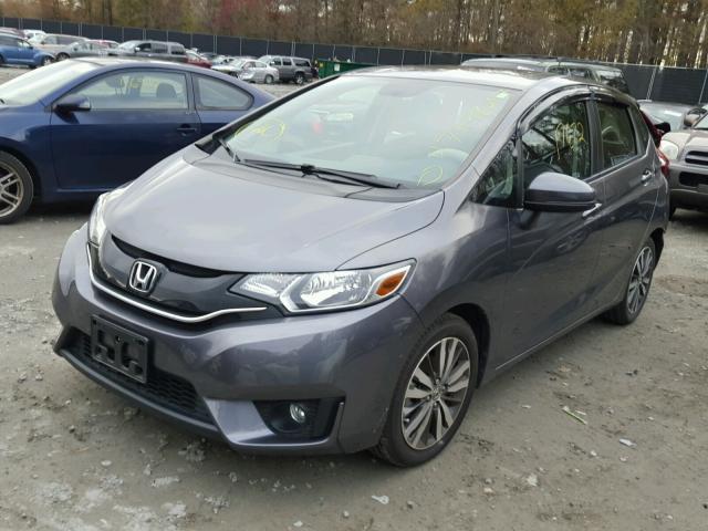 3HGGK5H84FM719596 - 2015 HONDA FIT EX GRAY photo 2