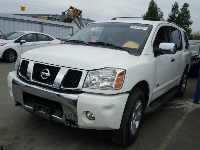 5N1AA08C67N713106 - 2007 NISSAN ARMADA SE WHITE photo 2