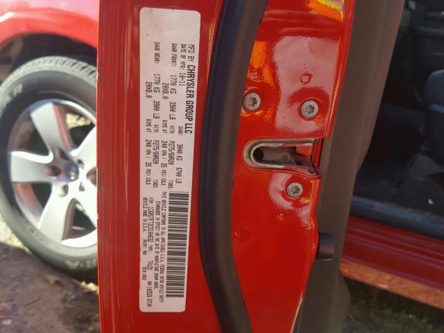 1C6RD7FT2CS164632 - 2012 DODGE RAM 1500 S RED photo 10