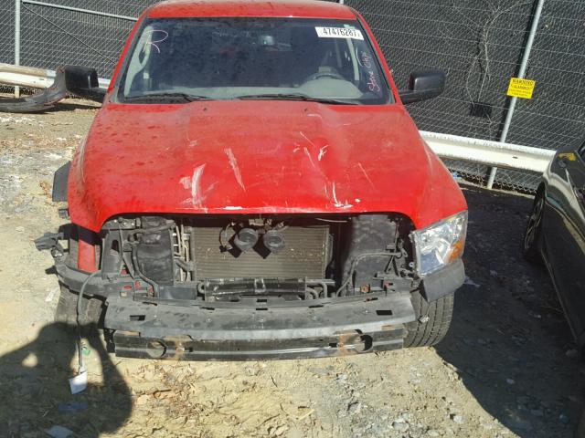 1C6RD7FT2CS164632 - 2012 DODGE RAM 1500 S RED photo 9