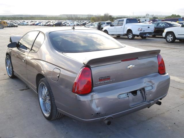 2G1WK151269294892 - 2006 CHEVROLET MONTE CARL თაფლისფერი ფოტო 3