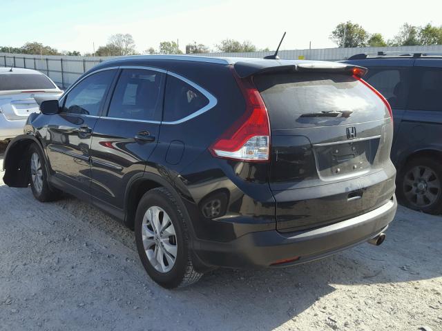 5J6RM3H76EL011339 - 2014 HONDA CR-V EXL BLACK photo 3