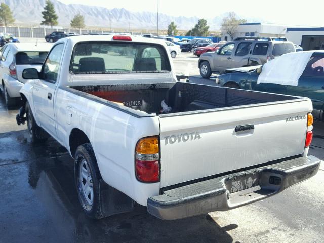 5TENL42NX4Z347032 - 2004 TOYOTA TACOMA WHITE photo 3