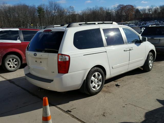 KNDMB233976148247 - 2007 KIA SEDONA EX WHITE photo 4