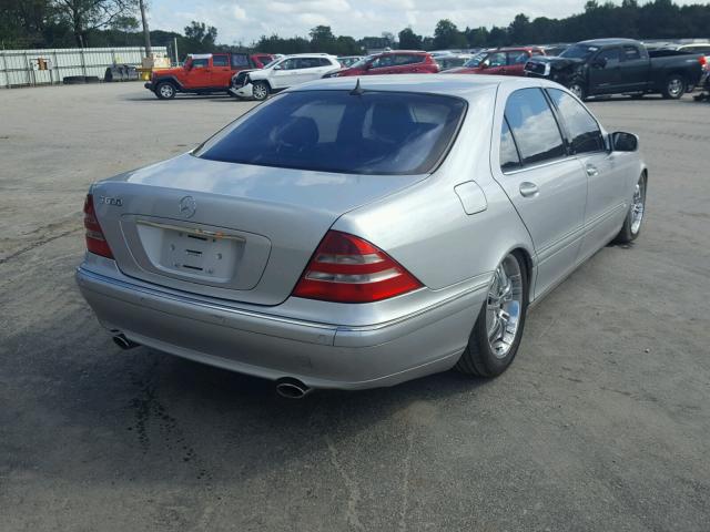 WDBNG78J22A245143 - 2002 MERCEDES-BENZ S 600 SILVER photo 4