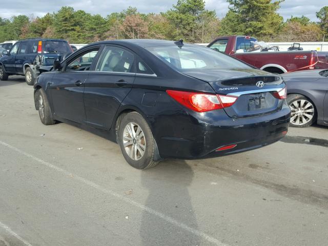 5NPEB4AC0DH753536 - 2013 HYUNDAI SONATA GLS BLACK photo 3