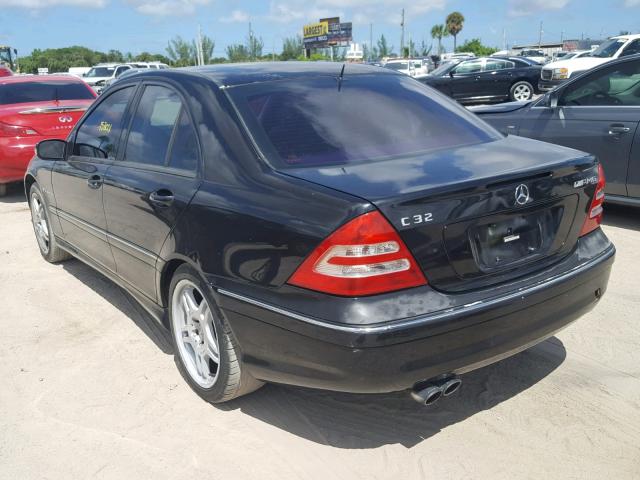 WDBRF65J52F160643 - 2002 MERCEDES-BENZ C 32 AMG K BLACK photo 3