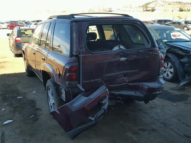 1GNDT13S552247657 - 2005 CHEVROLET TRAILBLAZE RED photo 3