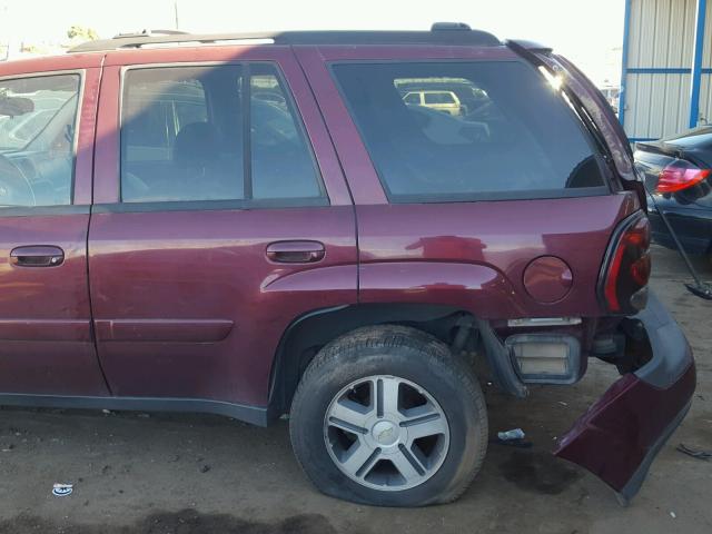 1GNDT13S552247657 - 2005 CHEVROLET TRAILBLAZE RED photo 9