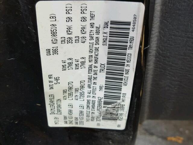 3D7KS26D85G900842 - 2005 DODGE RAM 2500 S Qara foto 10