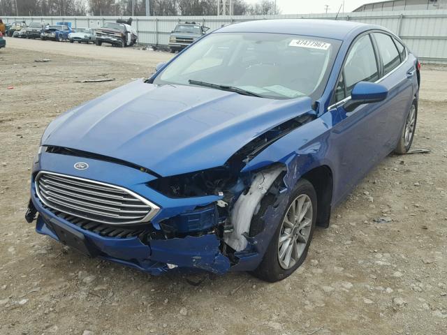 3FA6P0G75HR119348 - 2017 FORD FUSION S BLUE photo 2