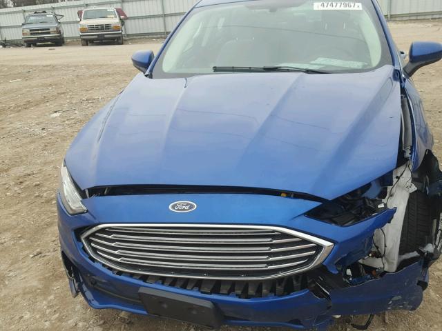 3FA6P0G75HR119348 - 2017 FORD FUSION S BLUE photo 7