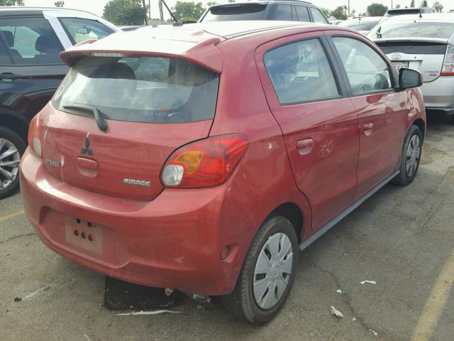 ML32A3HJ5FH033061 - 2015 MITSUBISHI MIRAGE DE RED photo 4