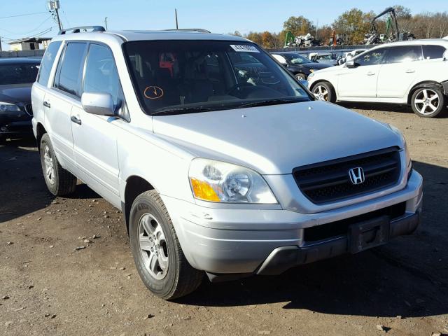 5FNYF18615B004485 - 2005 HONDA PILOT EXL SILVER photo 1