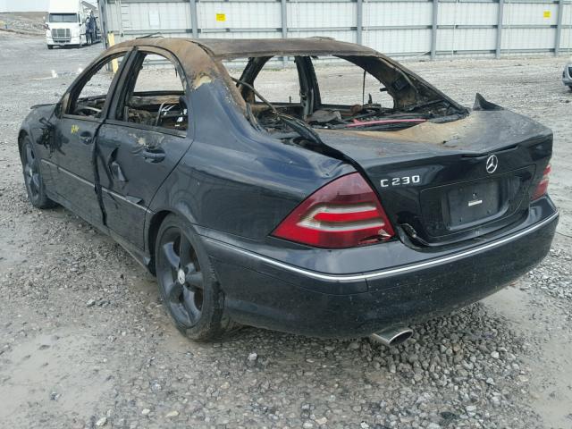 WDBRF52HX6A901545 - 2006 MERCEDES-BENZ C GENERATI BLACK photo 3