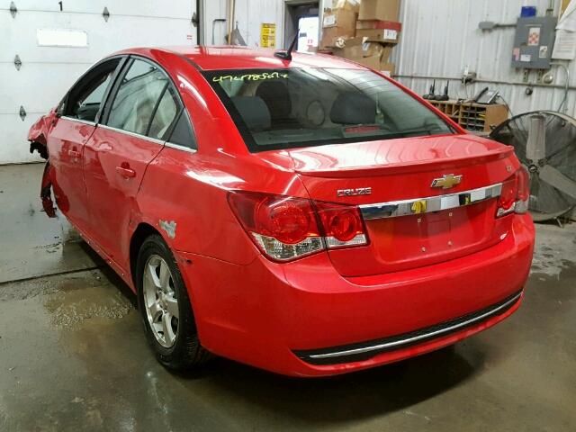 1G1PC5SB8E7145439 - 2014 CHEVROLET CRUZE LT RED photo 3