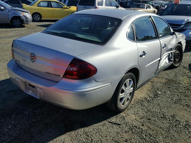 2G4WC532051222380 - 2005 BUICK LACROSSE C SILVER photo 4