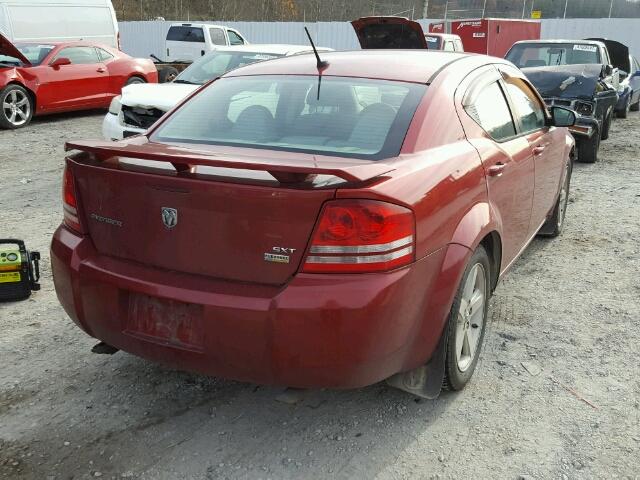 1B3LC56RX8N121237 - 2008 DODGE AVENGER SX MAROON photo 4