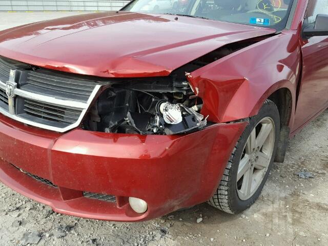 1B3LC56RX8N121237 - 2008 DODGE AVENGER SX MAROON photo 9