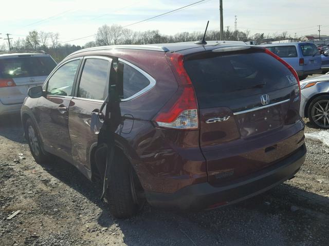 5J6RM4H76CL053108 - 2012 HONDA CR-V EXL 勃艮第红 照片 3