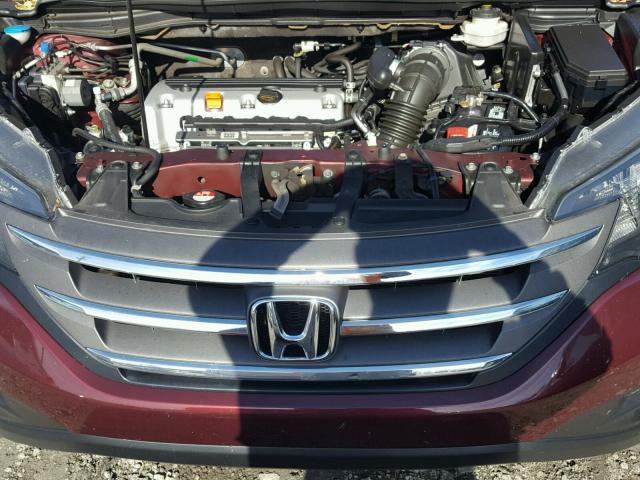 5J6RM4H76CL053108 - 2012 HONDA CR-V EXL 勃艮第红 照片 7