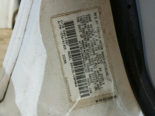 4T1SK12W2PU248100 - 1993 TOYOTA CAMRY LE 白色 照片 10