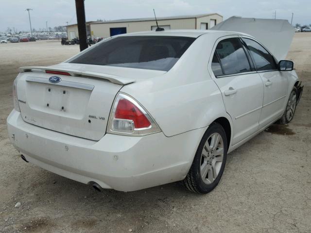 3FAHP08178R101839 - 2008 FORD FUSION SEL WHITE photo 4