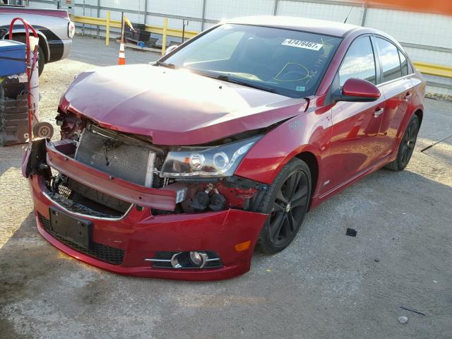 1G1PH5SC6C7208898 - 2012 CHEVROLET CRUZE LTZ RED photo 2