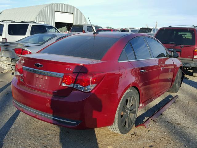 1G1PH5SC6C7208898 - 2012 CHEVROLET CRUZE LTZ RED photo 4