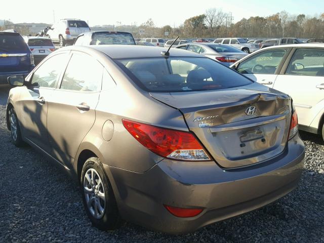 KMHCT4AE7DU421245 - 2013 HYUNDAI ACCENT GLS BROWN photo 3