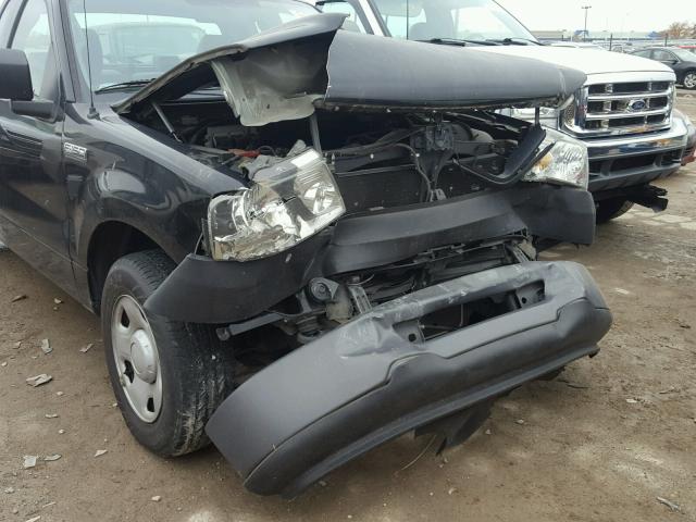 1FTRF12298KF03195 - 2008 FORD F150 BLACK photo 9